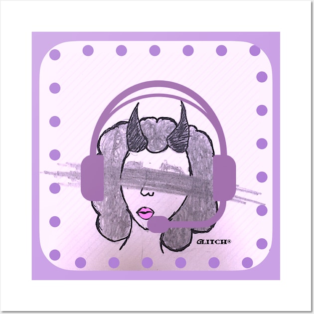 Gamer Girl Wall Art by Glitch